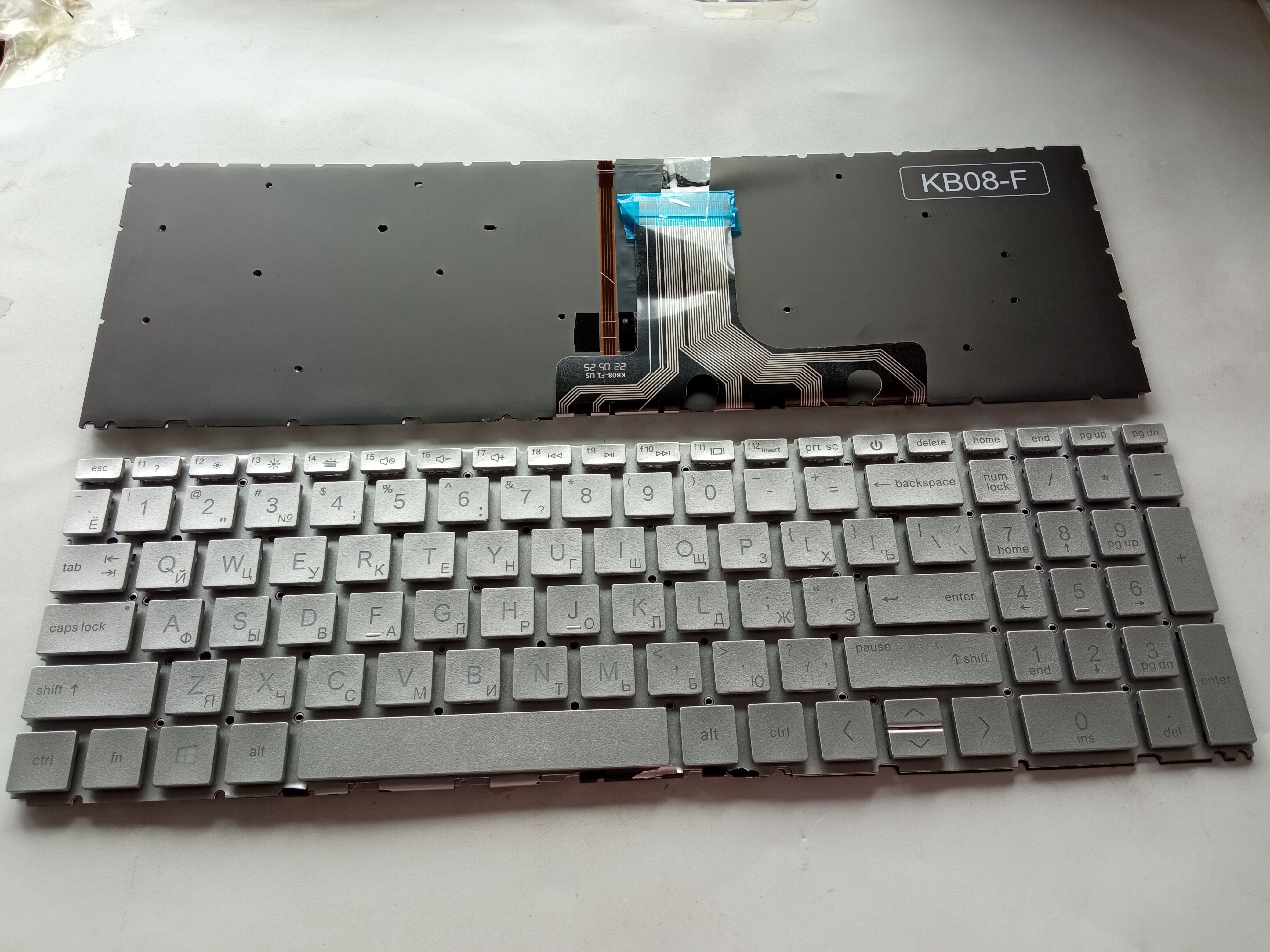 Picture of New Replacement Laptop Keyboard For HP 15-EG/15-EH/15-ER/15M-EH/17-CN/17-CP SILVER Backlit (OEM) RU Layout
